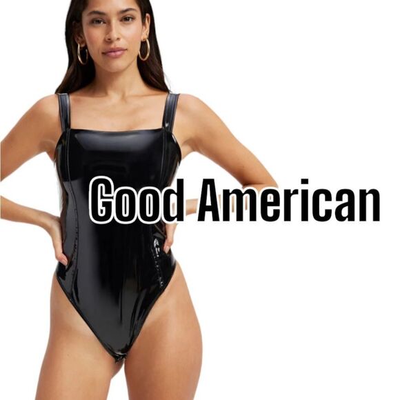 Good American Faux leather vinyl bodysuit - Picture 1 of 8